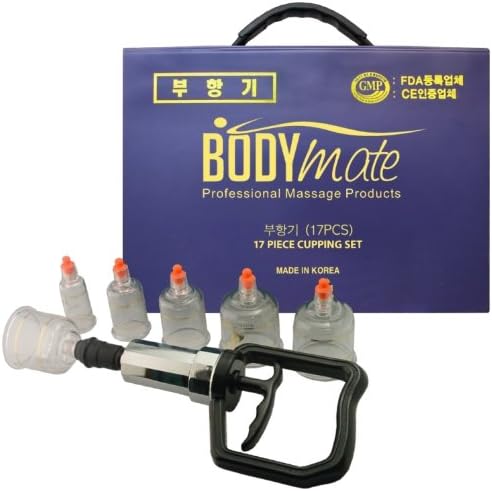 T02 BODYmate 17杯拔罐器組+攜帶盒 Korean Premium Cupping Set (17 cups + 1pump + carrying case)