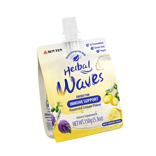Herbal Waves Natural Energy Jelly Drink (Lemon Flavor) 6 Bags per Box 防禦凍飲 鹽味檸檬 EXP: 2024-04-05