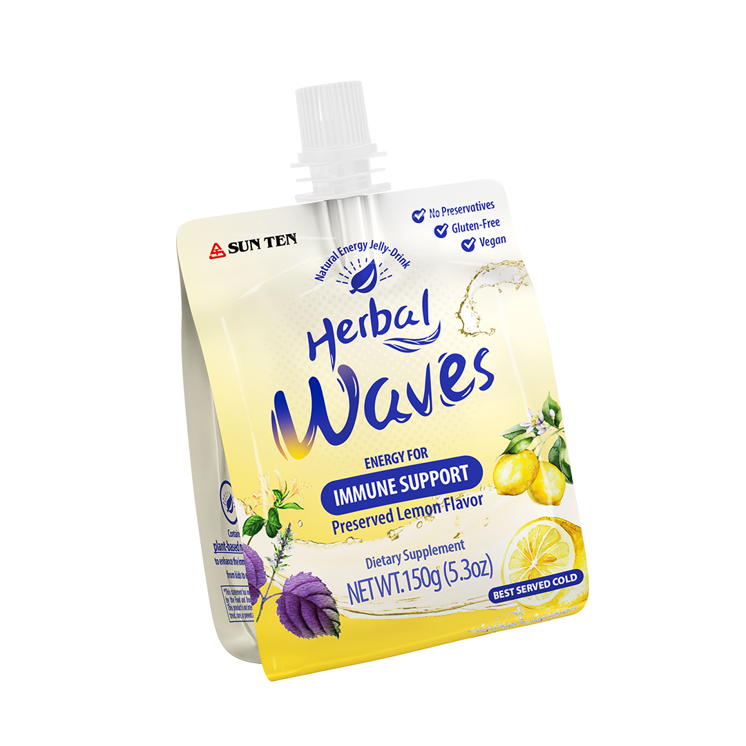 Herbal Waves Natural Energy Jelly Drink (Lemon Flavor) 6 Bags per Box 防禦凍飲 鹽味檸檬 EXP: 2024-04-05